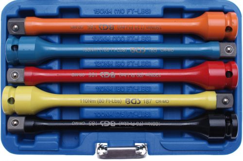BGS technic Set prelungitoare| 12,5 mm (1/2") | 100 - 150 Nm | 5 piese (BGS 185)