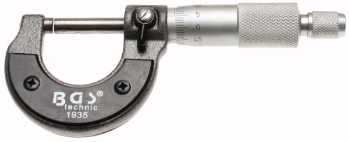 BGS technic Micrometru în casetă de lemn | precizie 0,01 mm | 0 - 25 mm (BGS 1935)