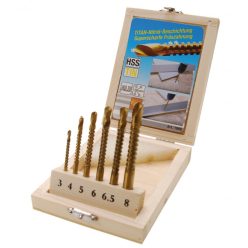   KRAFTMANN Set burghie freză | titan nitrurat | 3 - 8 mm | 6 piese (BGS 1996)