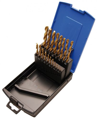 BGS technic Set burghie spiralate | HSS | titan nitrurat | 1 - 10 mm | 19 piese (BGS 2013)