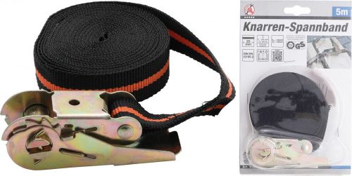 BGS DIY Chinga cu clicket pentru ancorare  | 5 m x 25 mm,  forta de tractiune 120Kg (BGS 3550)