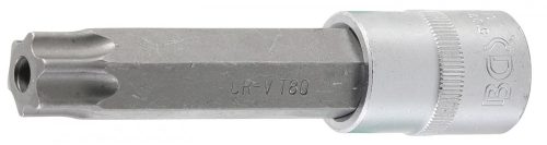 BGS technic Bit Torx | Lungime 110 mm | 12,5 mm (1/2") | Profil T (pentru Torx) cu gaură T80 (BGS 5103-TB80)