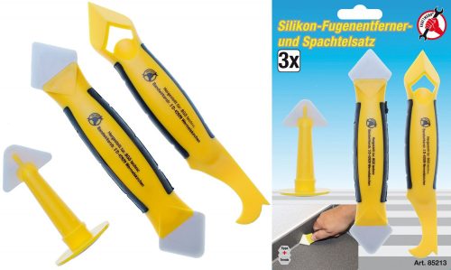 BGS DIY Set cuţit îndepărtare chit siliconic rosturi şi şpaclu | 3 piese (BGS 85213)