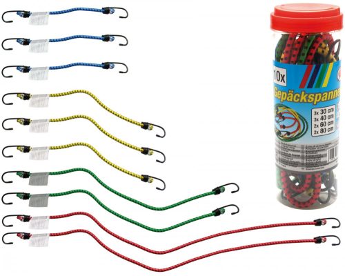 BGS DIY Set chingi elastice de ancorat cu dimensiuni diferite, 10 piese (BGS 85512)