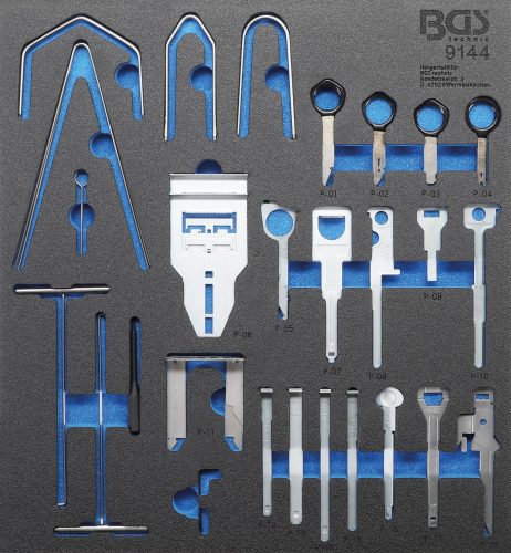 BGS technic Set demontare radio | 52 piese : Suport organizator pentru cărucior 2/3 (BGS 9144)