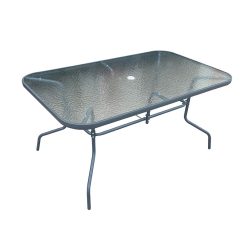   BORMANN Lite MASĂ DE GRĂDINĂ, CADRU DE FIER CU BLAT DE STICLĂ, 150X90X72CM (BSP1140)