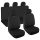 BORMANN Lite Set de huse pentru scaune auto, 9 piese, poliester, negre (BWC3000)