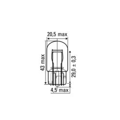   JBM BEC AUTO OBN 2 POLI 12V 21/5W FĂRĂ SOCLU T20 (JBM-52369)