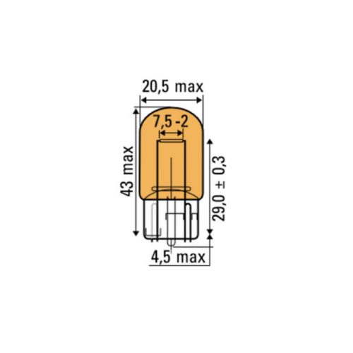 JBM BEC AUTO OBN 12V 21W FĂRĂ SOCLU T20  (AMBER) (JBM-52370)