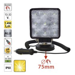   JBM PROIECTOR DE LUCRU CU LED, PĂTRAT, LUMINĂ DIFUZĂ, BAZĂ MAGNETICĂ (JBM-52566)