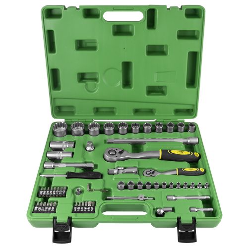 JBM TRUSĂ CHEI TUBULARE SPLINE DE 1/2" ȘI 1/4" CU 61 PIESE (JBM-52722)