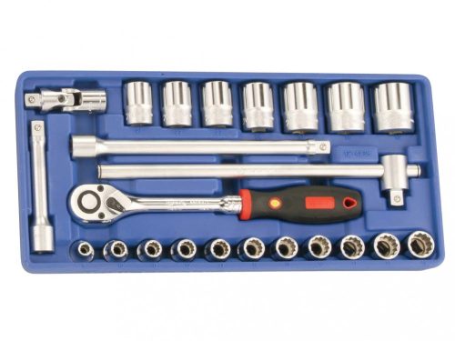 Genius Tools set de cap de cioară, metric, 1/2", 23 de bucăți (TW-423M)