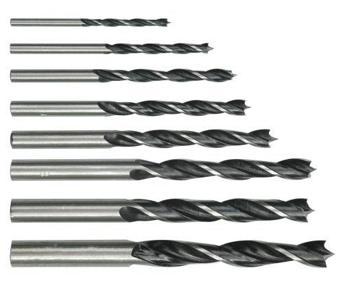 STHOR set burghie pt lemn 3-10 mm, 8 buc (22380)